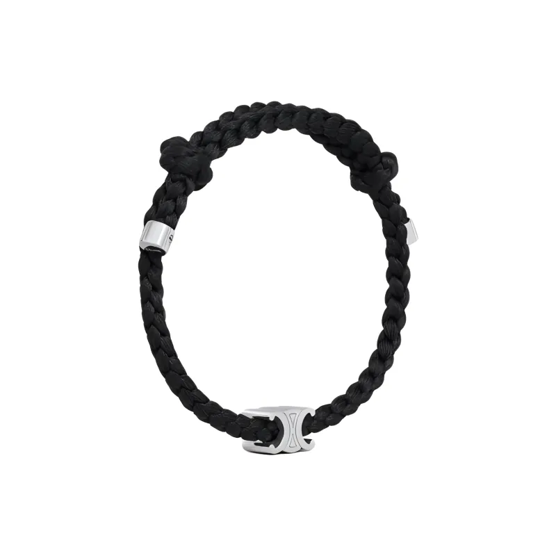 CELINE Acrylic Brass Bracelets Men's Black-1