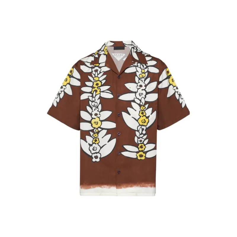 PRADA Shirts Men Brown-0