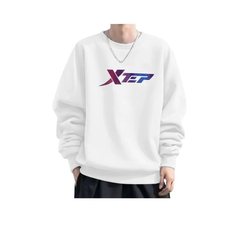 XTEP Variety Training Collection Sweatshirt Men's Pearl White-0