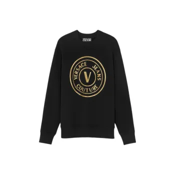 VERSACE JEANS COUTURE V Emblem Cotton Sweatshirt