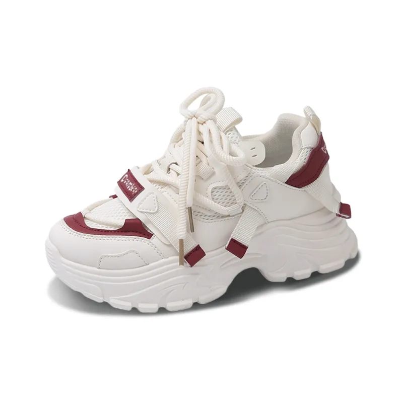 Budding Bear Anti Slip And Wear Resistant Height Increasing Low Top Chunky Sneakers Women's-1