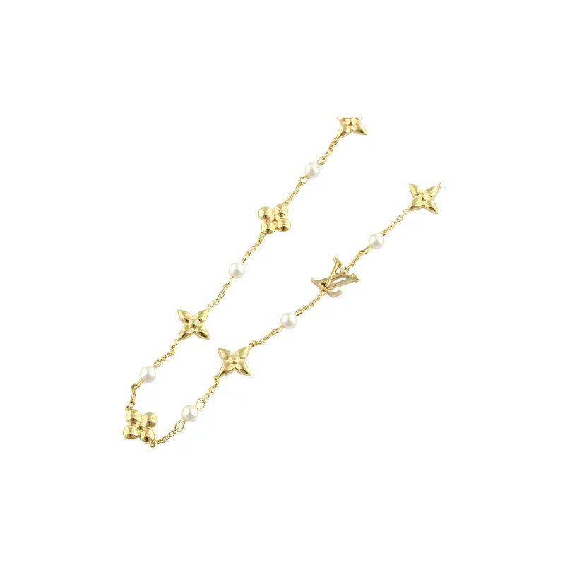 LOUIS VUITTON Metal, Resin, Pearl Necklaces Women's Gold-2