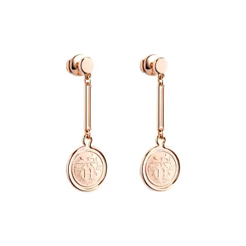 HERMES Karat Gold Earrings Women's Rose Gold