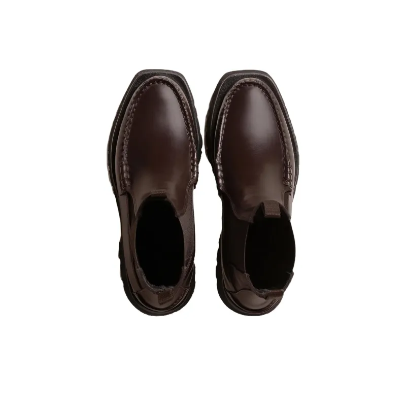 Hereu Alda Short Chelsea Boots 3cm Women's Brown-1