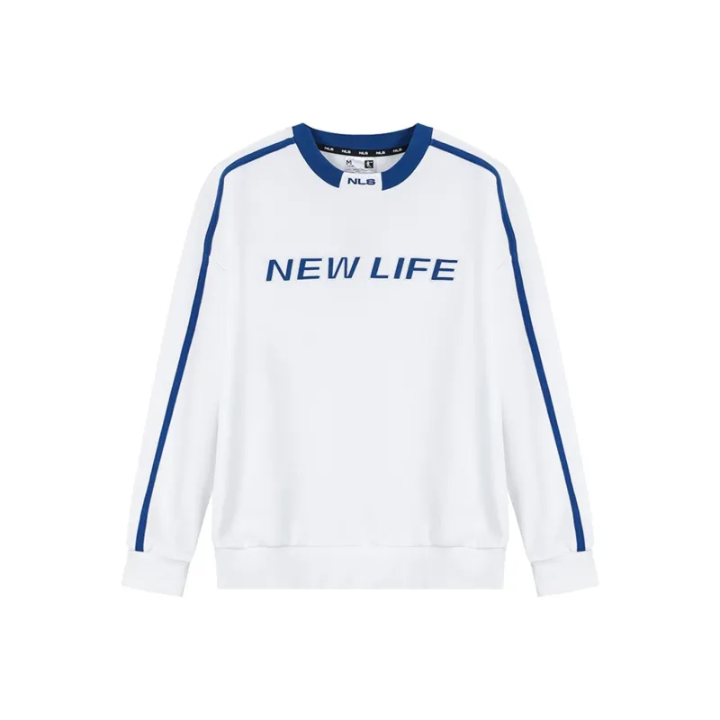 QIAODAN Sweatshirt Men's Jordan White/Eye-Catching Blue-0