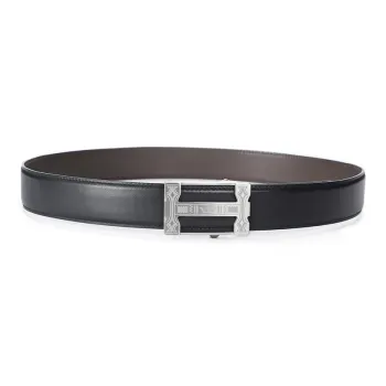 V.V.Brown Top Grain Nappa Leather Belts Men's 3.5cm Inner Wear Automatic Buckle Belt, Genuine Versatile Belt