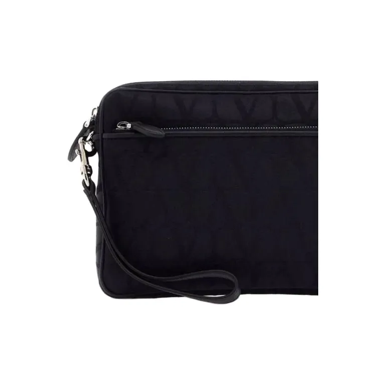 Valentino Polyester Clutch Men's Blue-4