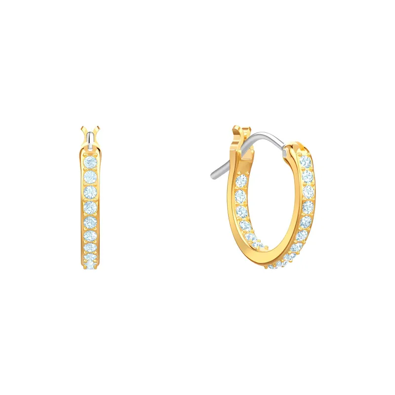 Swarovski No Regrets Earrings Women's Gold Plated-3