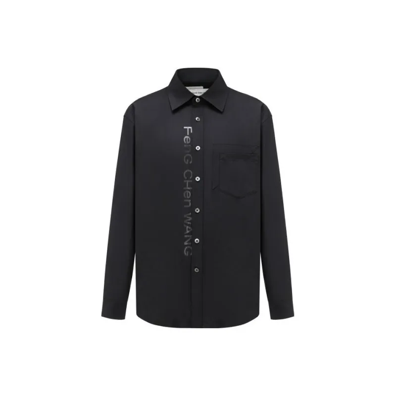 Feng Chen Wang Logo print Cotton blend Shirt-0
