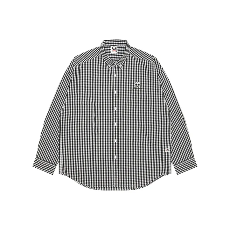 Aape Aapenow Moonface logo Checked Shirt-0