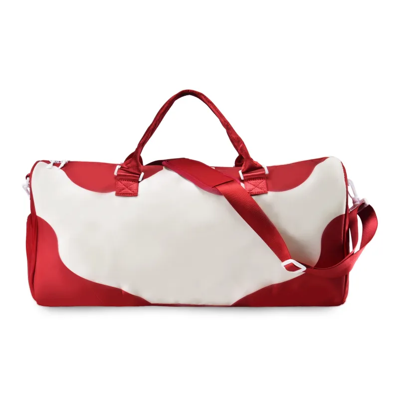 Spare No Pains. Polyester Handbag, Travel Bag, Gym Bag Tubas Unisex Red White-9