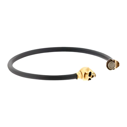 Alexander McQueen Skull Charm Cord Bracelet-2