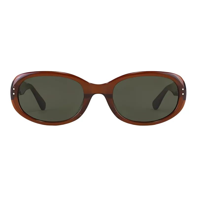 Fakeme Oval Sunglasses Unisex Brown-1