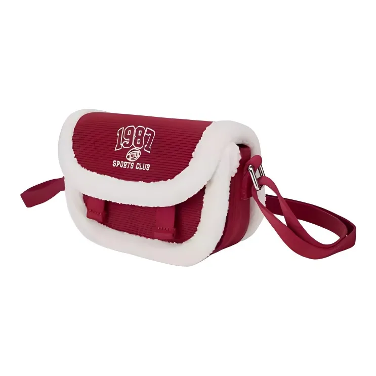 XTEP Vitality Series Fabric Crossbody Bag Shoulder Bag Regular Women's Burgundy/Black-1