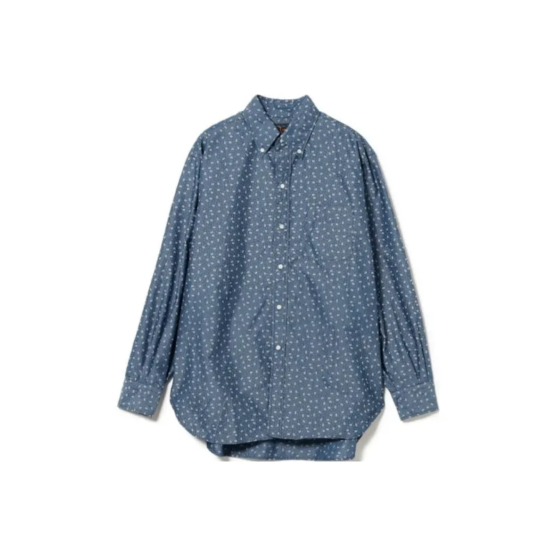 Beams Plus Shirts Men Blue-0
