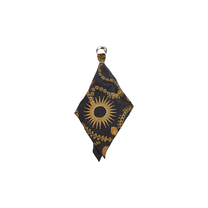 Marine Serre Regenerated Silk Scarves Moon Earrings-1