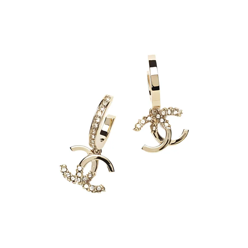 CHANEL Metal Earrings Women's Gold-0