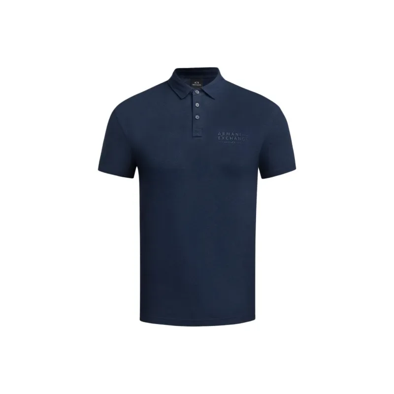 ARMANI EXCHANGE SS24 Polo Shirt Men's Navy Blue-0