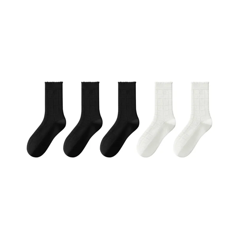 MIIOW Mid Calf Socks Women's 5 Pack-25