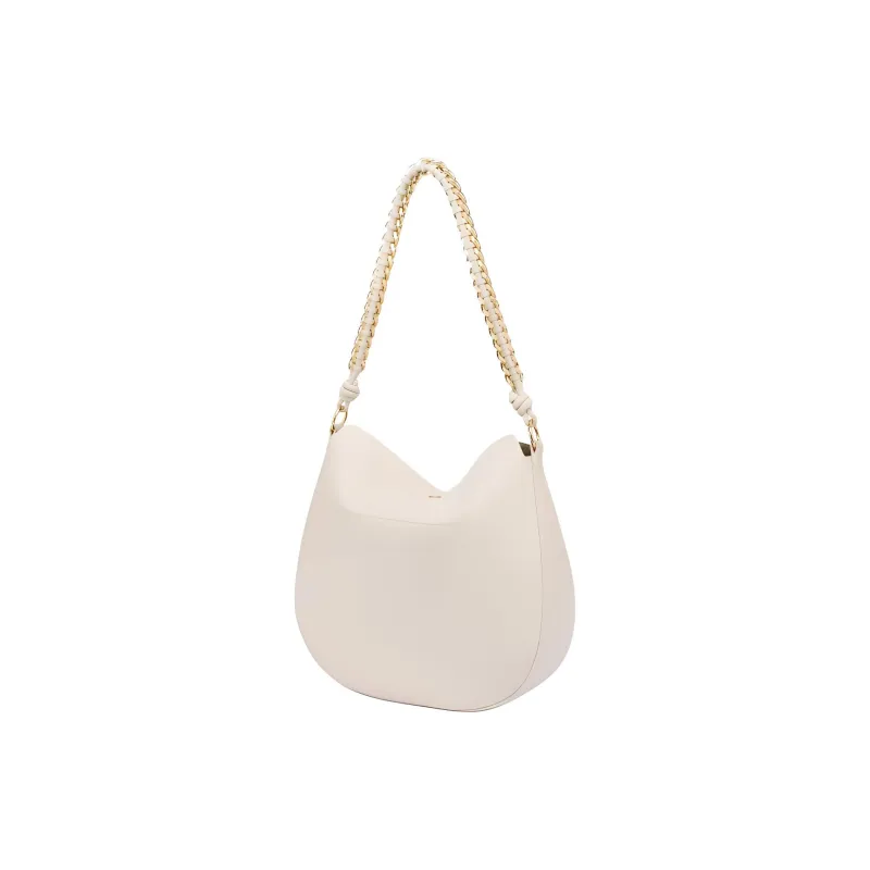 LOVE MOSCHINO PU Hobo Bag, Handbag, Shoulder Bag Women's Ivory White-1