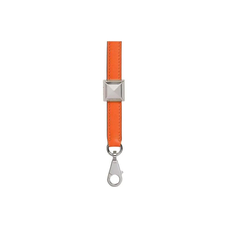 HERMES Clou Medor Swift Calfskin Bag Strap Unisex 0X Orange Minium Aluminum Dan Orange-2