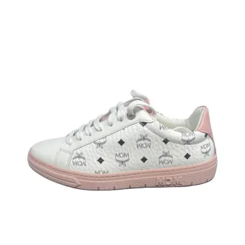 MCM Skateboard Shoes Women's Low Top White Pink