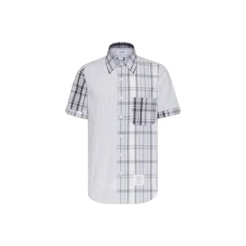 THOM BROWNE Funmix Madras Short Sleeve Shirt