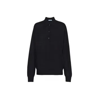 PRADA Long sleeve Cashmere Polo Shirt