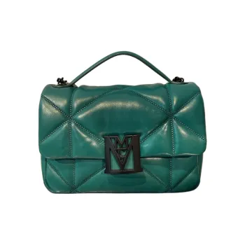 MCM Mode Travia Embossed Goat Skin Satchel Bag Shoulder Bag Crossbody Bag Handbag Mini Women's Green