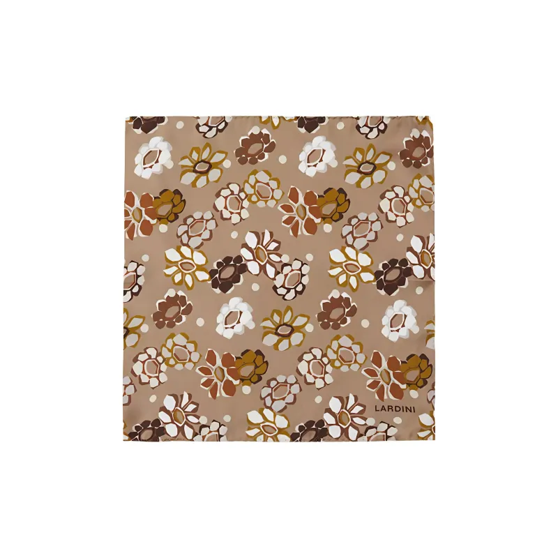 LARDINI Mulberry Silk Silk Scarves Men's Light Coffee-0