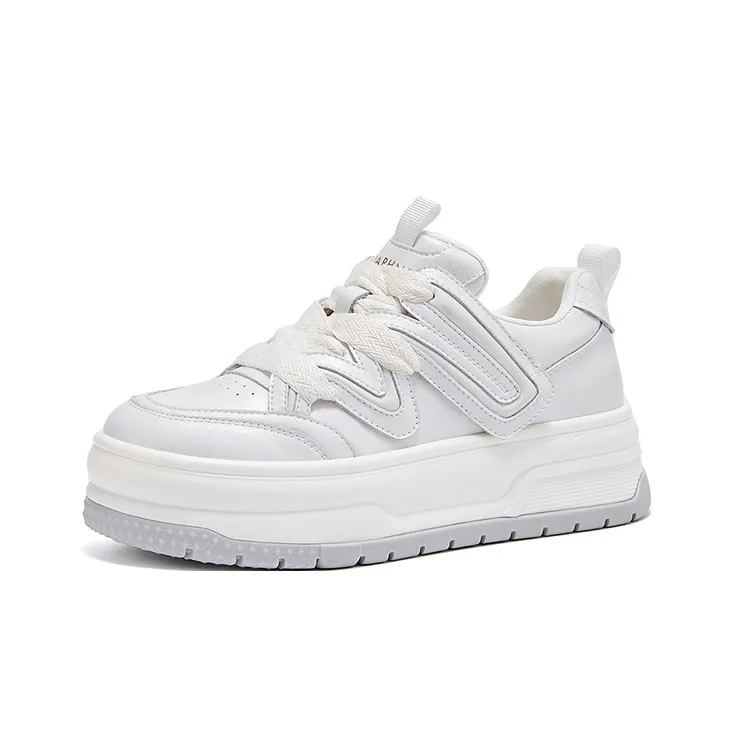 DAPHNE Anti Slip Wear Resistant Low Top Skateboard Shoes Women's Pearlescent Silver-1