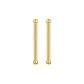 [4 Pcs]Gold 6mm Silver Ear Rods