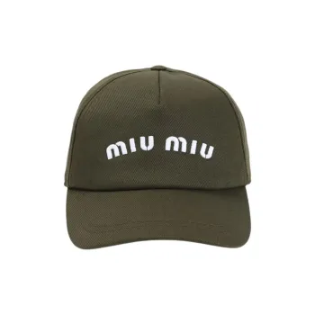 MIU MIU Cotton, Cotton Baseball Caps Women's Green