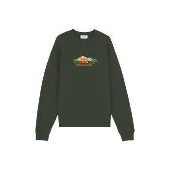 Maison Kitsune Outdoor Profile Fox Crewneck Sweatshirt