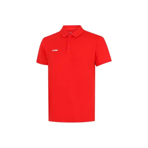 LiNing Polo Shirt Men's Flag Red
