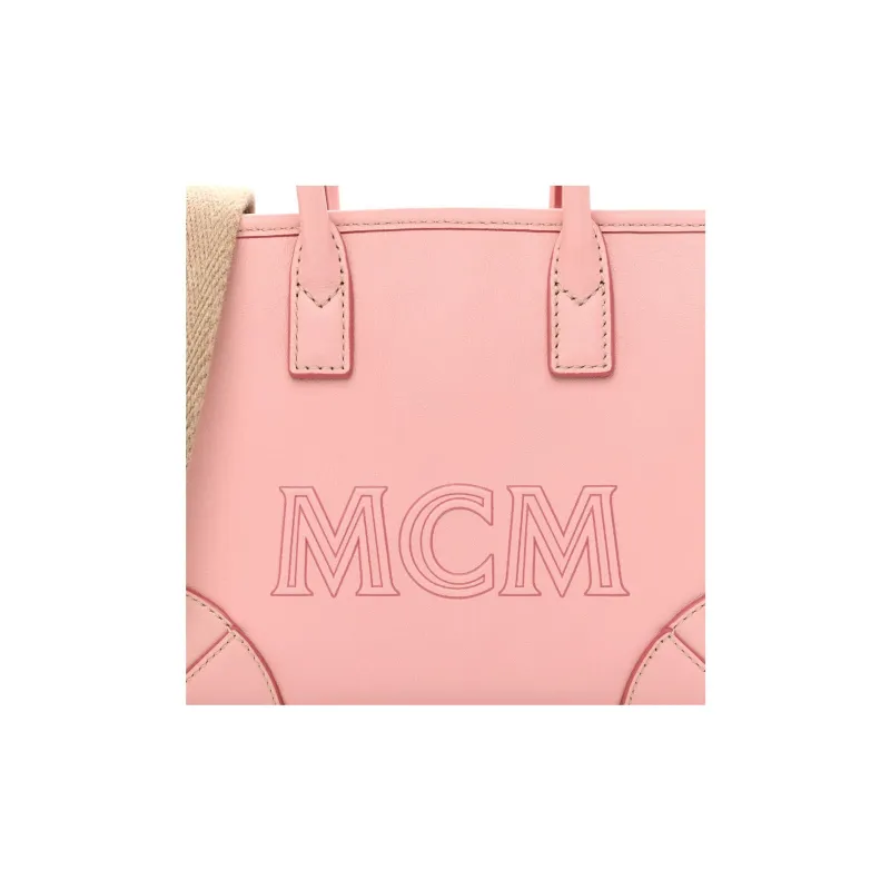 MCM Cow Leather Tote Bag, Shopping Bag, Crossbody Bag, Handbag Mini Women's Pink-3