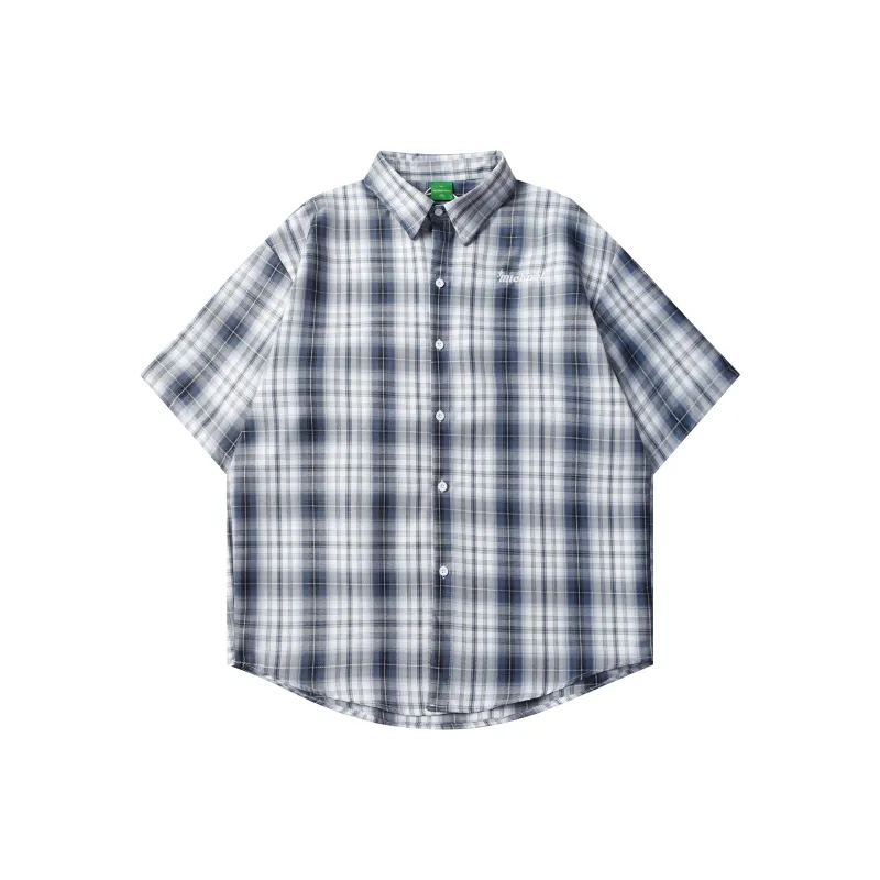 Michael Rock Shirts Unisex Blue Plaid-0