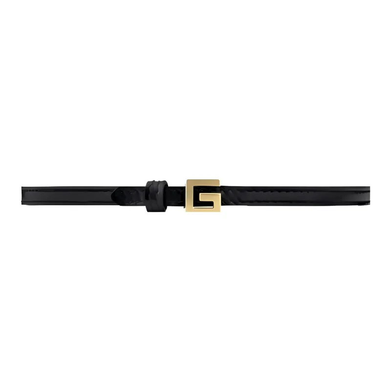 GUCCI Leather Necklaces Unisex Black-0