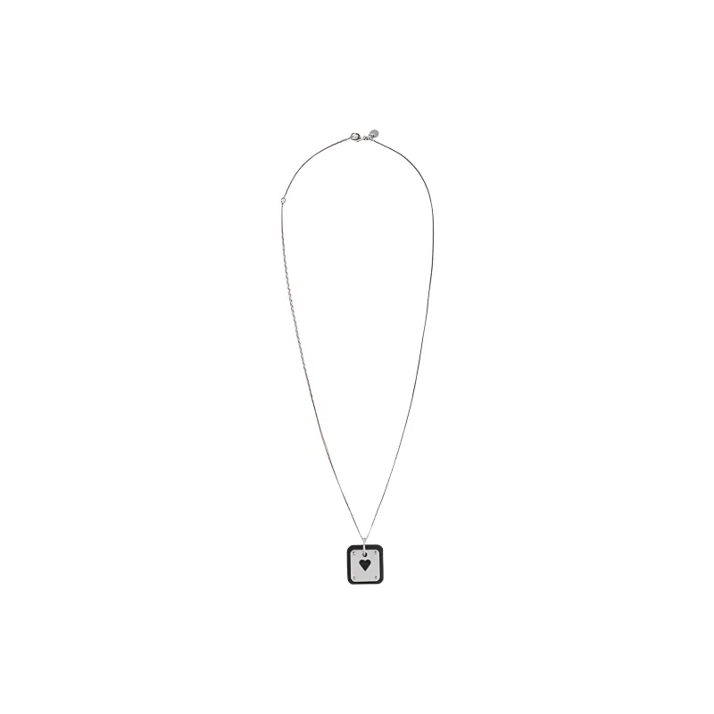 HERMES As De Coeur Metal Necklaces Unisex-1