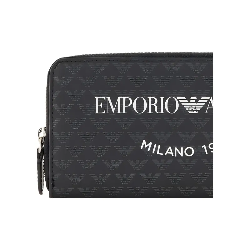 EMPORIO ARMANI Polyester Wallet Women's Black & White-4
