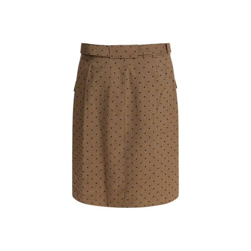 GANNI SS25 Casual Short Skirts Women's Brown-1