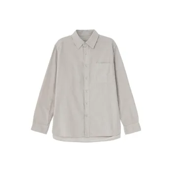 MUJI IDEE Series Shirts Unisex Light Silver Gray