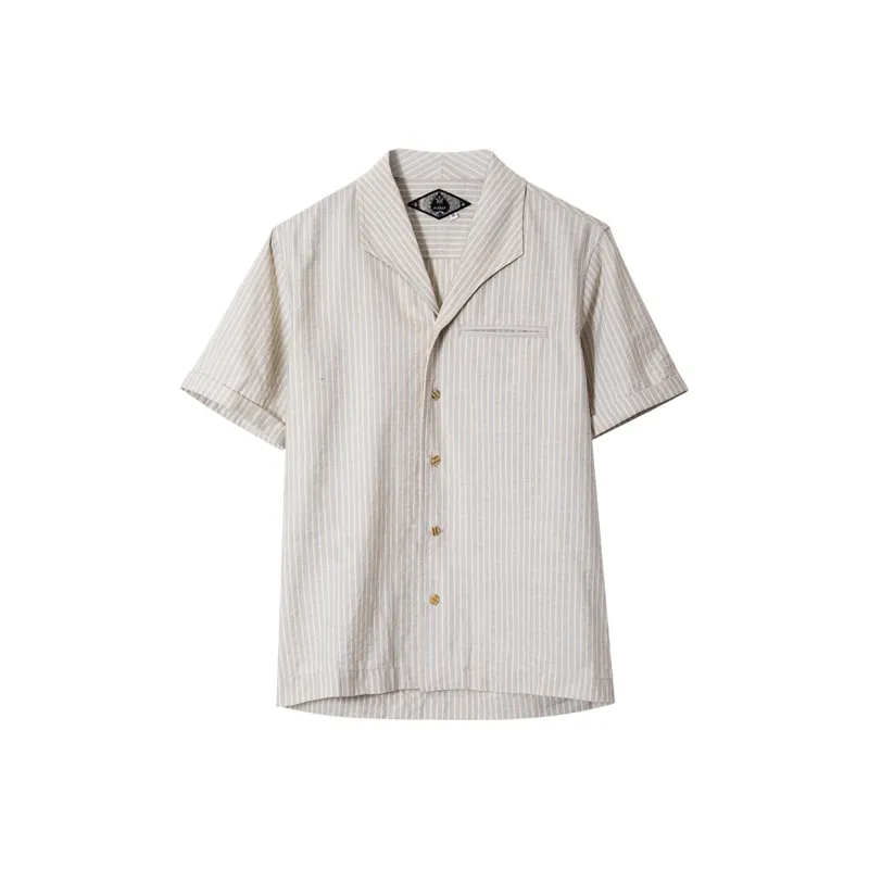 SOARIN YUPPIE Shirt Standard Men's Encouragement Navy Blue Stripes-0