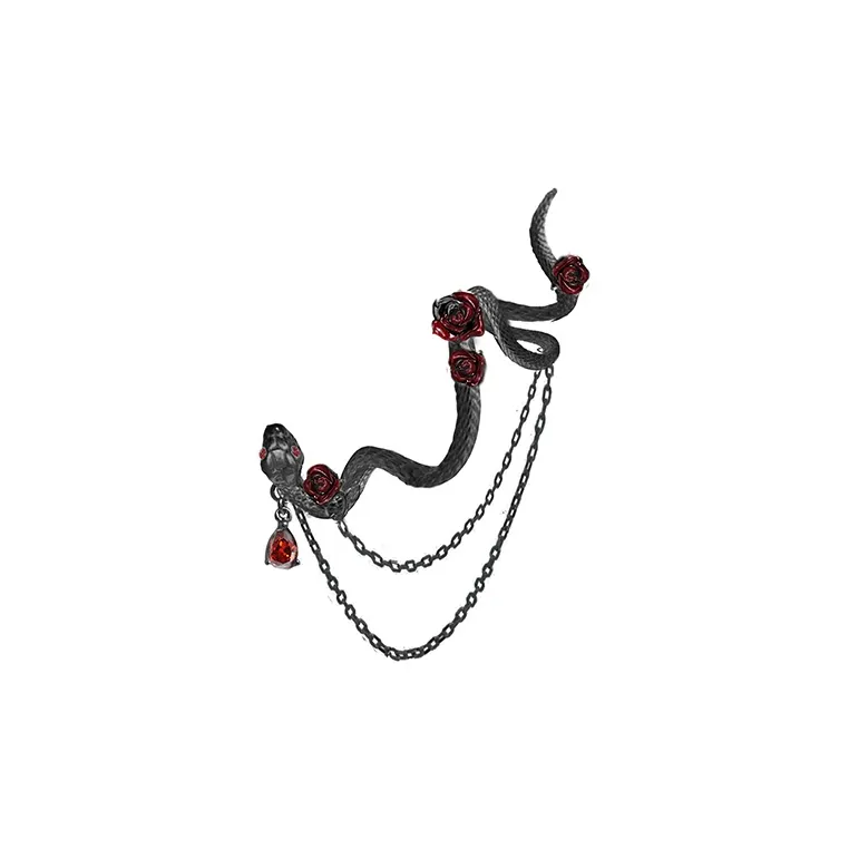 Masw Rose Niche Urban Chic Style Copper Alloy Clip on Earrings With Integrated Pin And Clip Women's-0