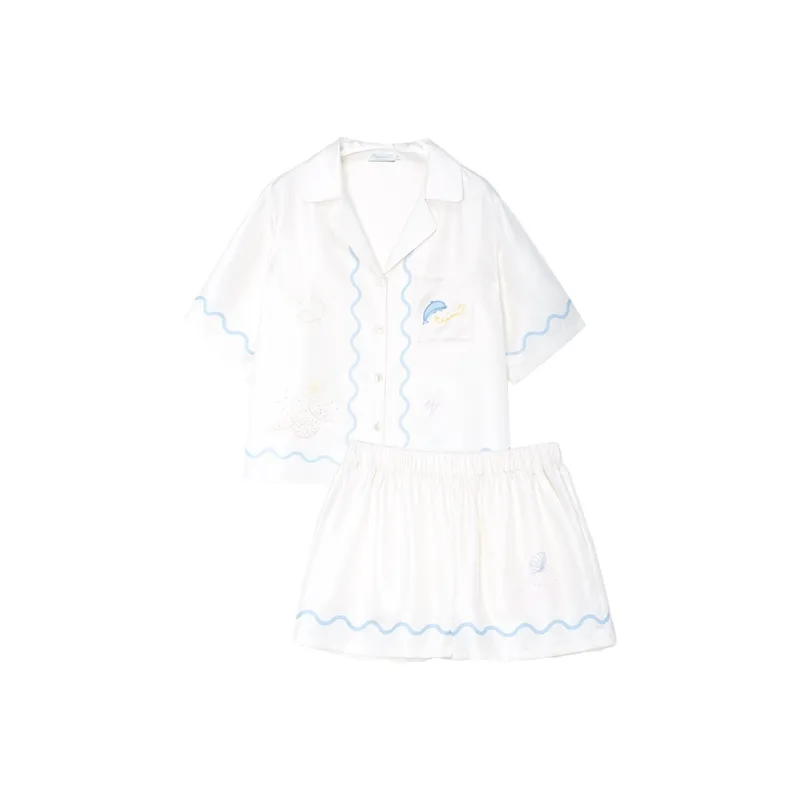 MANITO Pajama Set Women's White-0