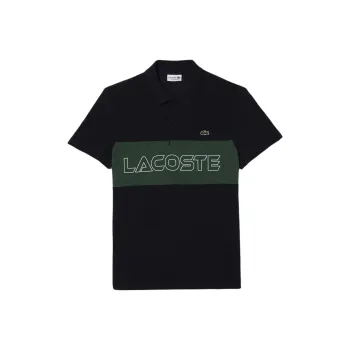 LACOSTE Polo Shirt Men's Marine Blue/Dark Green