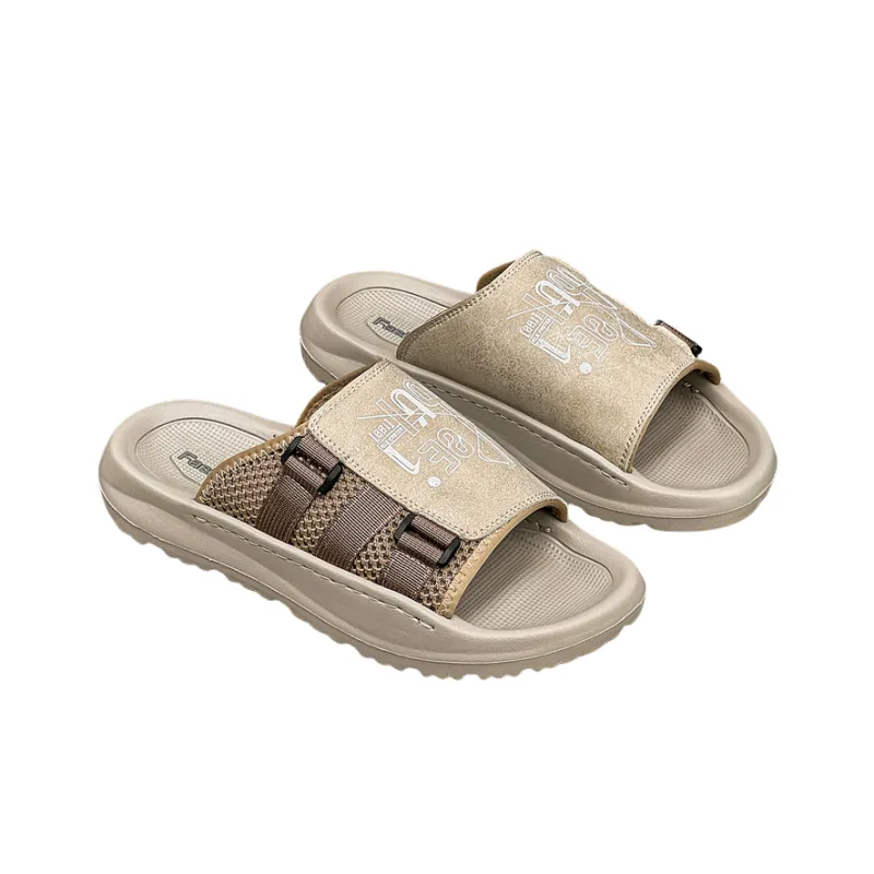 A Fairy Tale Of A Pair Of Shoes PU Polyurethane Abrasion Resistant Slide Slippers Men's-3