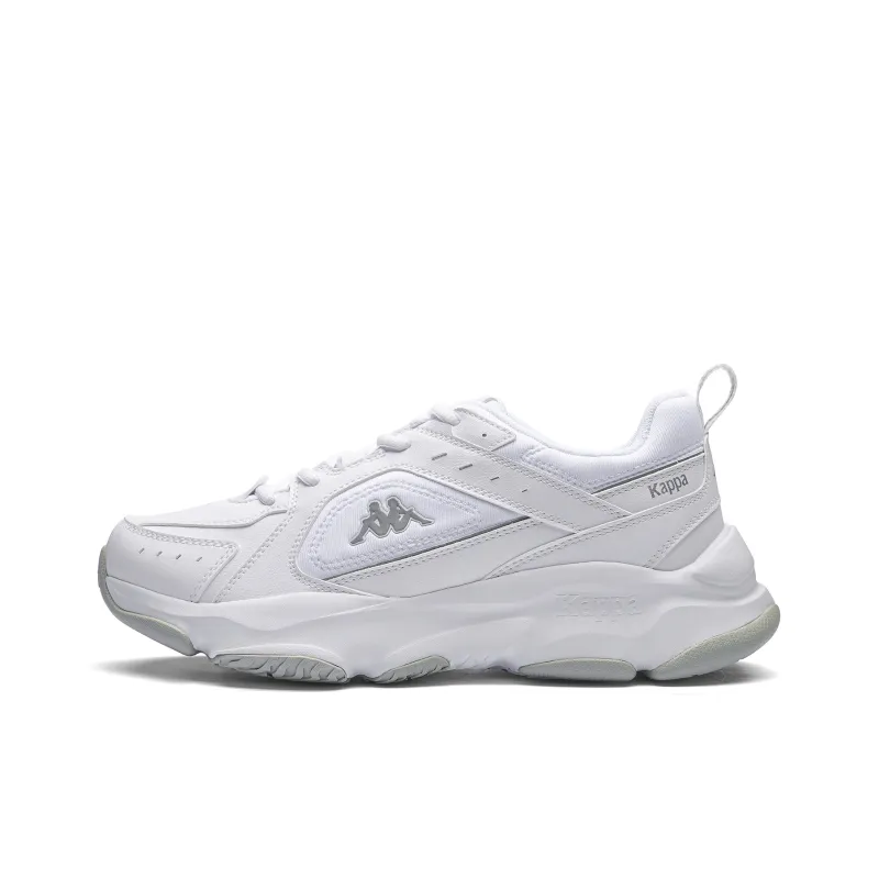 Kappa Anti Slip And Wear Resistant Height Increasing Low Top Chunky Sneakers Women's White-0