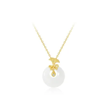 Love Link Chalcedony Jade Necklaces Women's