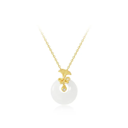 Love Link Chalcedony Jade Necklaces Women's